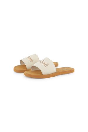 Beige leather flip-flops CHLOE' KIDS | C20507148